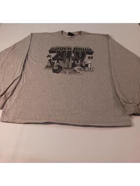 Reebok NFL Super Bowl XLV Steelers vs Packers Men's Gray T-Shirt Long Sleeve XL